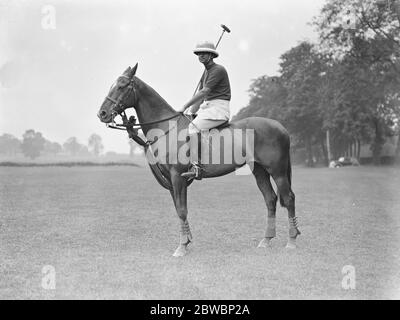 Polo im Roehampton Club - Optimisten gegen Someries House offene Herausforderung Cup Finale Maharajar von Jaipur 27 Mai 1939 Stockfoto