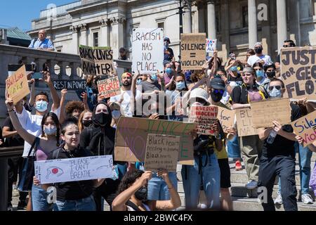 #BlackLivesMatter Solidaritätsprotestieren in London Stockfoto