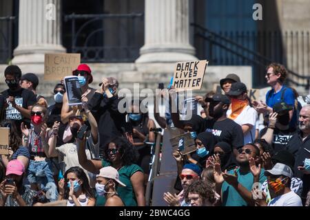 #BlackLivesMatter Solidaritätsprotestieren in London Stockfoto