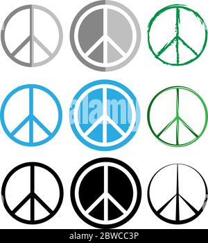Peace Icon Set Vektor Illustration Stock Vektor