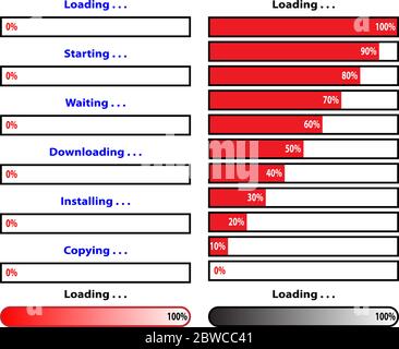 Laden Der Symbolsatz-Vektorgrafik Stock Vektor
