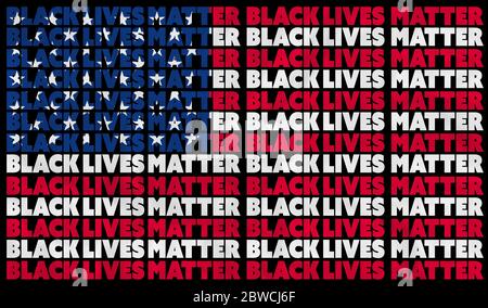 Eine schwarze Leben Angelegenheit (BLM) grafische Illustration für die Verwendung als Poster, um das Bewusstsein über rassische Ungleichheit zu erhöhen. Polizei Brutalität und Vorurteile gegen EIN Stockfoto