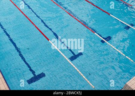 Seimming Pool Lanes Stockfoto