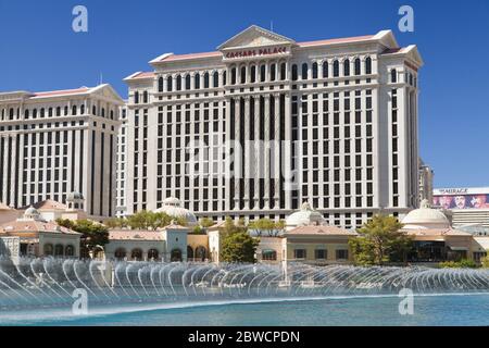 Las Vegas, Nevada - 29. August 2019: Caesars Palace Hotel and Casino in Las Vegas, Nevada, USA. Stockfoto