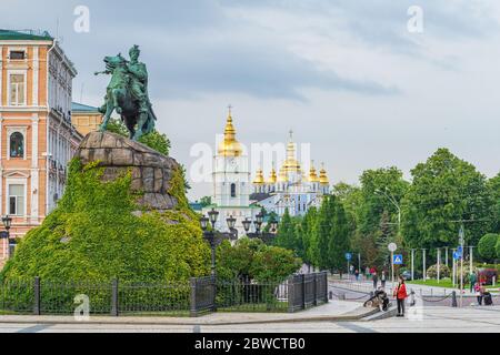 Bohdan Chmelnyzky Denkmal, Kiew, Ukraine Stockfoto