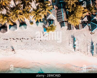 Weißer Strand in Siargao Island Stockfoto