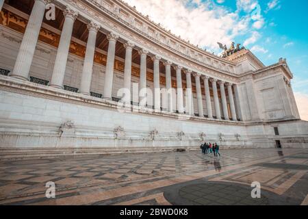 Viktor Emanuel II Monument Fassade in Rom Stockfoto