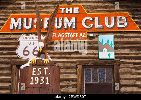 The Museum Club, Historic Route 66, Flagstaff, Arizona, USA Stockfoto