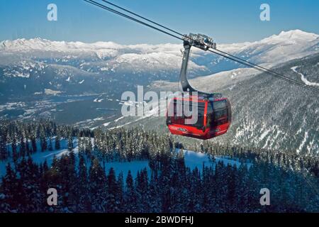 Peak 2 Peak Cable Car Whistler, British Columbia, Kanada Stockfoto