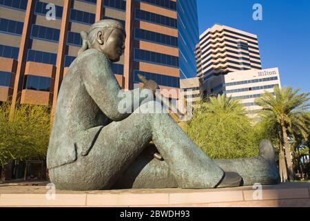 Hommage an Navajo Code Talkers von Doug Hyde, Phoenix, Arizona, USA Stockfoto