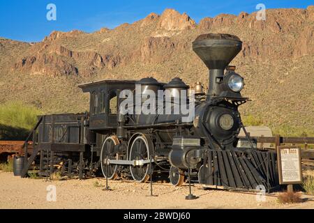 Die Reno-Lokomotive in Old Tucson Studios, Tucson, Arizona, USA Stockfoto