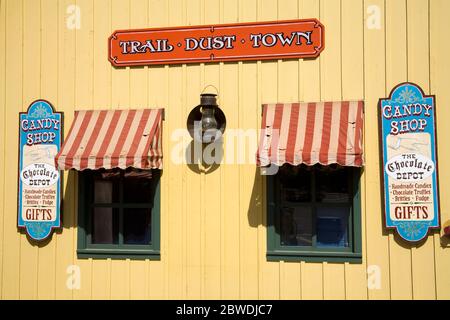 Trail Staub Grenzstadt, Tucson, Pima County, Arizona, USA Stockfoto