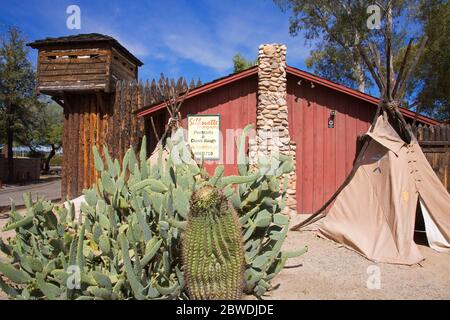 Trail Staub Grenzstadt, Tucson, Pima County, Arizona, USA Stockfoto