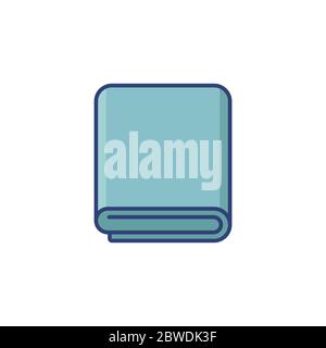 Toilet Handtuch Vektor Symbol isoliert auf weißem Hintergrund Stock Vektor