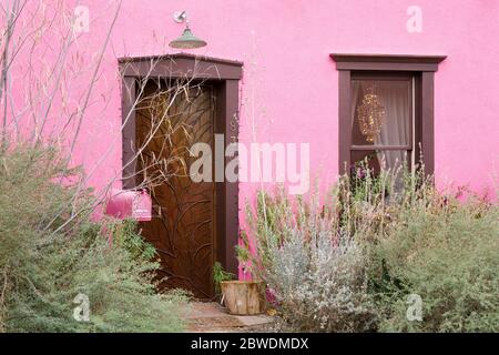 Pink House, Barrio Historico District, Tucson, Arizona, USA Stockfoto