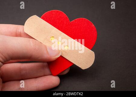 Heart Broken, Love and Valentines Day Concept. Stockfoto