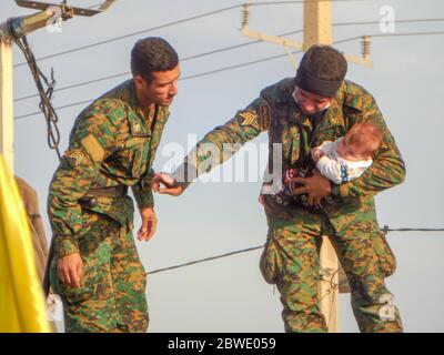 Karbala, Bagdad, Irak, 06 09 2019: Millionen Schiiten marschieren über die Welt nach Karbala für arbaeen . Ein großes globales Treffen im Irak. Stockfoto