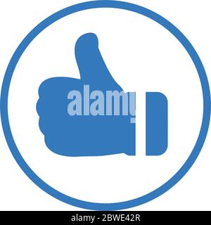 Daumen hoch, Favorit, Hand, wie Icon für kommerzielle, Printmedien, Web oder jede Art von Design-Projekte. Stock Vektor
