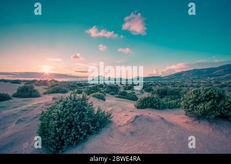 Die fantastischen Sanddünen und der See in Issos, Korfu Griechenland. Stockfoto