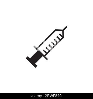 Spritze Symbol in Flat Style Vektor für Apps, UI, Websites. Schwarzes Symbol Vektor Illustration. Stockfoto