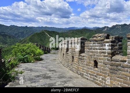 Große Mauer in China Peking Stockfoto
