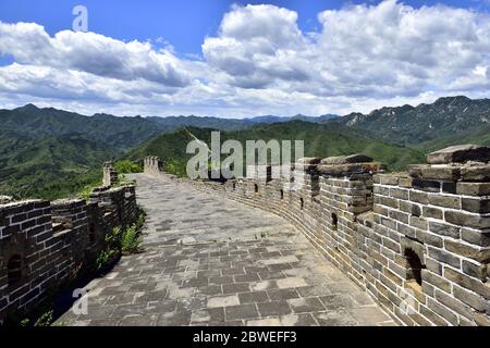 Große Mauer in China Peking Stockfoto