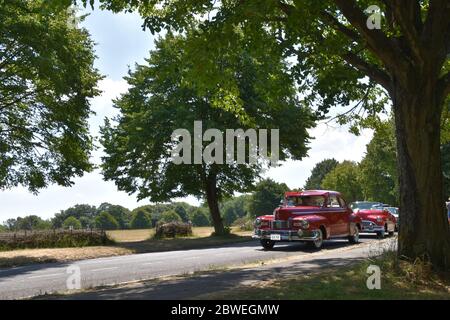 Ein klassisches rotes Oldtimer 1946-1947 Nash Stockfoto