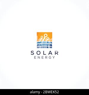 Logo für digitale Solartechnologie Stock Vektor