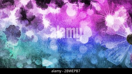 Abstrakter Hintergrund mit einem Bild von Blumen in Pastellfarben Stockfoto