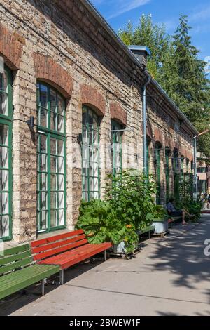 Telliskivi ist ein ehemaliger Industriekomplex und heute das kreative Zentrum von Tallinn. Stockfoto