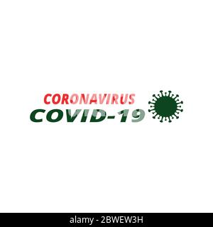 Neuartiges Flach-Vektor-Symbol des Coronavirus (2019-nCoV) isoliert Stock Vektor
