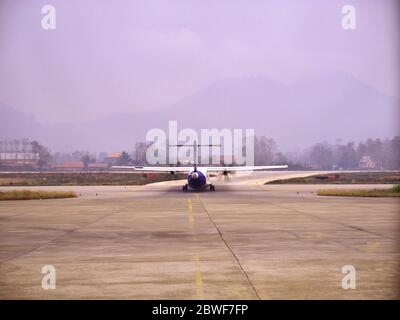 Das Flugzeug von Lao Airlines in Luang Prabang, Laos Stockfoto