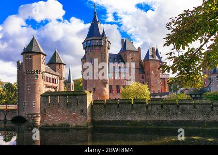 Schönes De Haar mittelalterliches Catsle, größte in Holland. In der Nähe von Utrecht Stadt Stockfoto