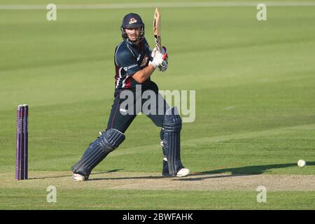 CHESTER LE STREET, ENGLAND - Steven Crook von Northants beim Spiel der Nat West T20 Blast North Division zwischen Durham und Northamptonshire im Emirates Riverside, Chester le Street am Freitag, 24. Juli 2014. Stockfoto