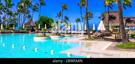 Sofitel Mauritius L'Impérial Resort & Spa - Luxushotel auf Mauritius, Strand Flic en Flac. 05.02.2020 Stockfoto