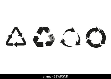 Satz Recycling-Pfeil. Vektorillustrierung Stock Vektor