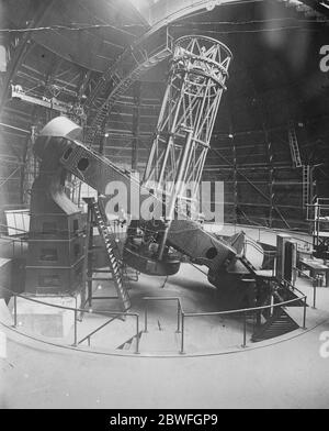 Das größte Auge der Welt das Hooker-Teleskop im Mount Wilson Observatorium in Los Angeles County, Kalifornien, USA 19. Juni 1920 Stockfoto