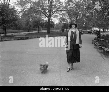 Gesellschaft im Park HSH Prinzessin Catherine Yourievsky Tochter von Alexander II von Russland im Park 15 Mai 1923 Prinzessin Catherine Alexandrovna Jurjevskaya Stockfoto