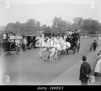 Der Coaching Marathon Tillings Coach 10. Juni 1922 Stockfoto