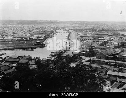 Großes japanisches Erdbeben . Eine allgemeine Ansicht von Yokohama. September 1923 Stockfoto