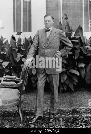 Neuer Admiral. Konteradmiral Herbert W Richmond, CB, wird zum Vizeadmiral infolge des Todes von Vizeadmiral Sir Michael Cumme Seymour, BT befördert. April 1925 Stockfoto