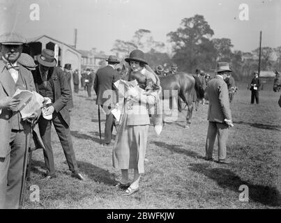 Doncaster Yearling Sales Prinzessin Mary und Viscount Lascelles und viele bekannte Gesellschaft Folk waren bei der Doncaster Yearling Sales 11 September 1923 Stockfoto