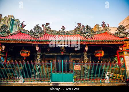 Ho Chi Minh Stadt, Vietnam - Januar ‎11, ‎2020: Ha Chuong Hoi Quan Pagode, Cholon (Chinatown), Ho Chi Minh Stadt (Saigon), Vietnam Stockfoto