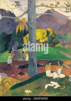 Vintage Paul Gauguin expressionistische Malerei Kunstwerk Stockfoto