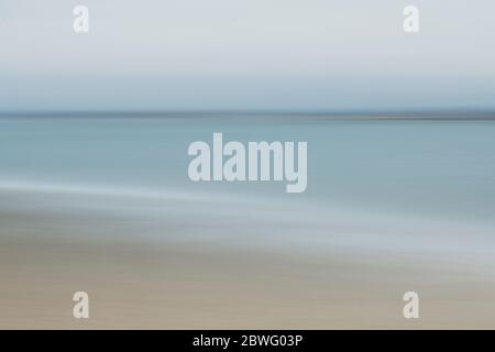 Abstrakte Sicht auf Meer und Strand Stockfoto