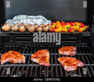 Erstes BBQ der Saison in York, PA Stockfoto