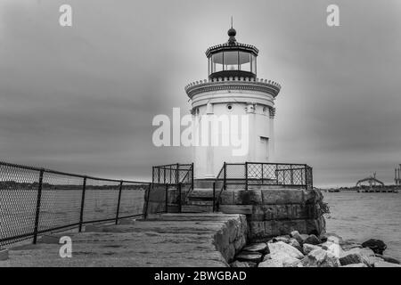 Portland Maine, Bug Lighthouse. Stockfoto