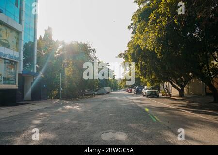 Bengaluru,Karnataka/Indien - 01. Juni 2020: Leere Straße wegen Ausbruch des Corona-Virus Stockfoto