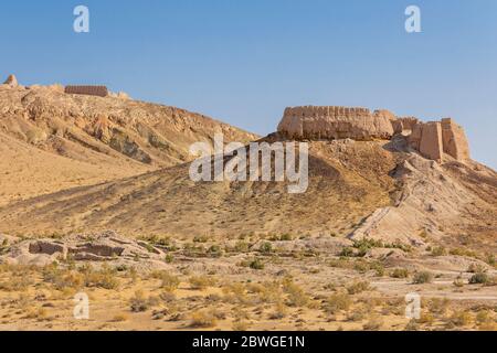 Überreste der Festung Ayaz Kala in Karakalpakstan, Usbekistan Stockfoto