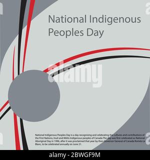 Der Nationale Tag der indigenen Völker ist ein Tag, an dem die Kulturen und Beiträge der First Nations anerkannt und gefeiert werden Stock Vektor